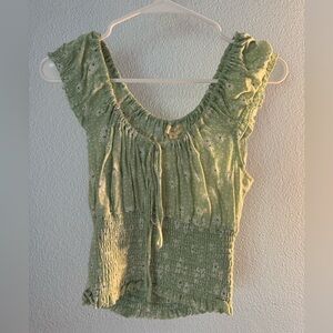 PACSUN LA Hearts off the shoulder crop top